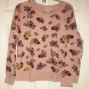 Fitted floral sweatshirt